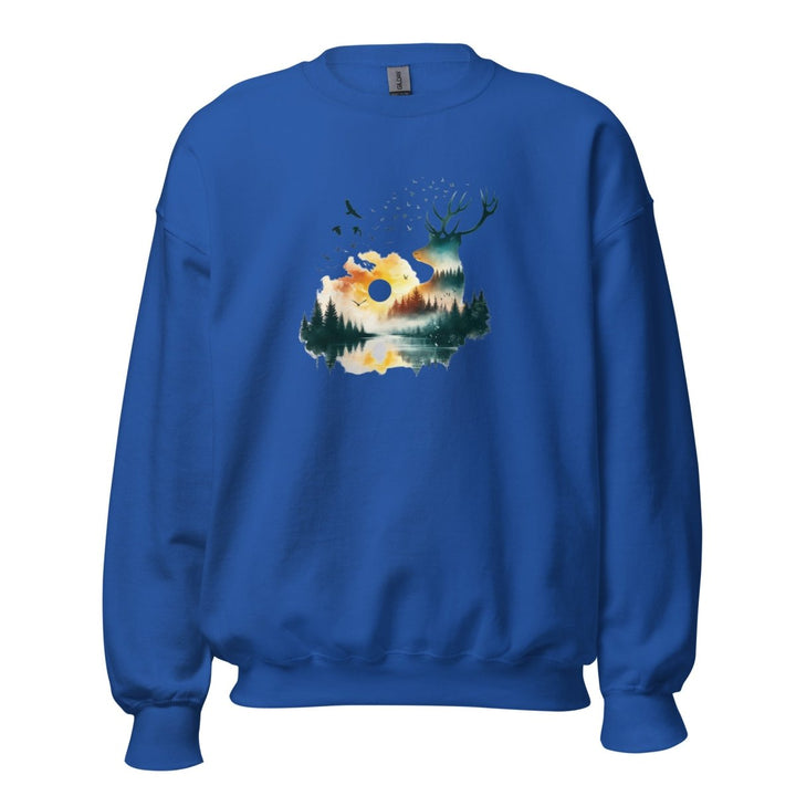 Amazing Nature Graphic Sweatshirt - Royal - S - ArtyKoala