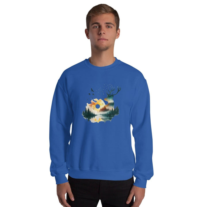 Amazing Nature Graphic Sweatshirt - Royal - S - ArtyKoala