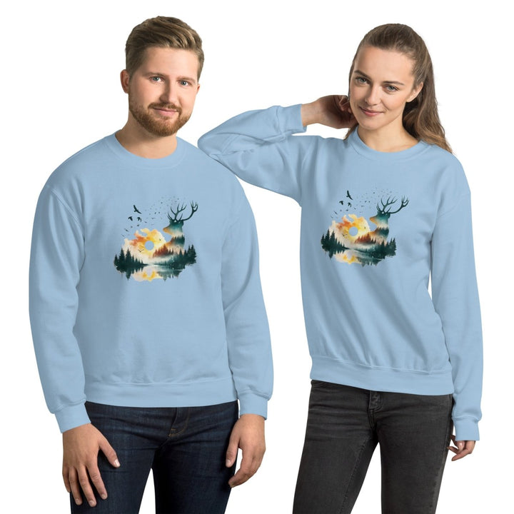 Amazing Nature Graphic Sweatshirt - Light Blue - S - ArtyKoala