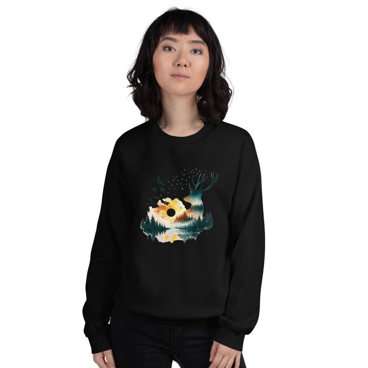 Amazing Nature Graphic Sweatshirt - Black - S - ArtyKoala