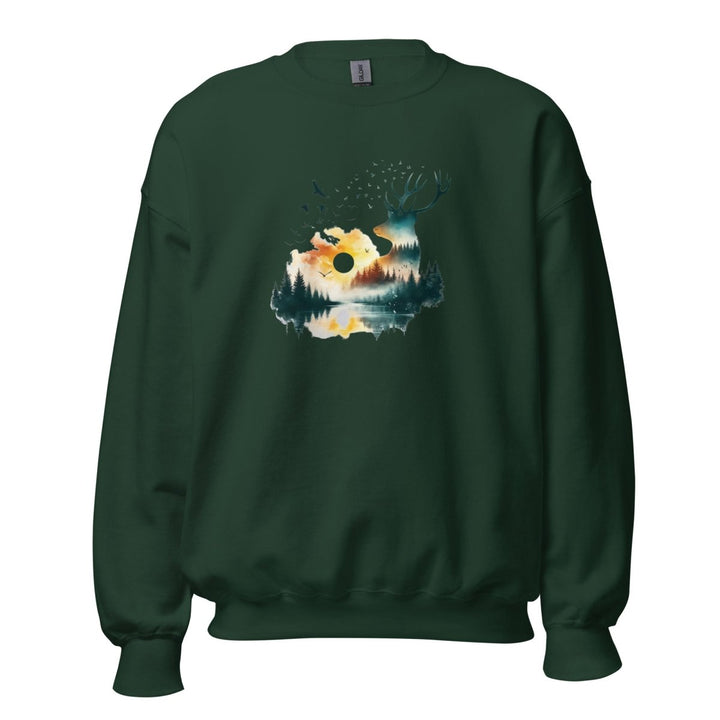 Amazing Nature Graphic Sweatshirt - Forest Green - S - ArtyKoala