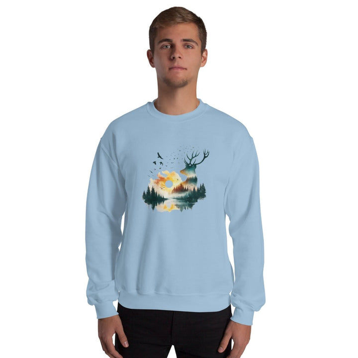 Amazing Nature Graphic Sweatshirt - Light Blue - S - ArtyKoala