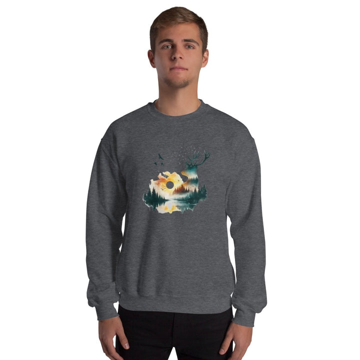 Amazing Nature Graphic Sweatshirt - Dark Heather - S - ArtyKoala