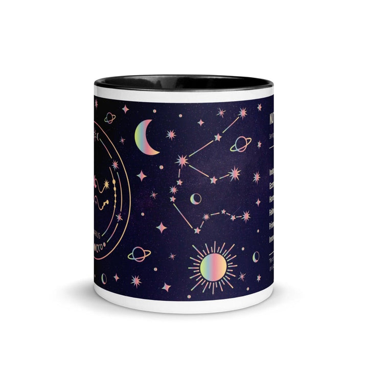 Aquarius Colorful Print Mug - Black - 11 oz - ArtyKoala