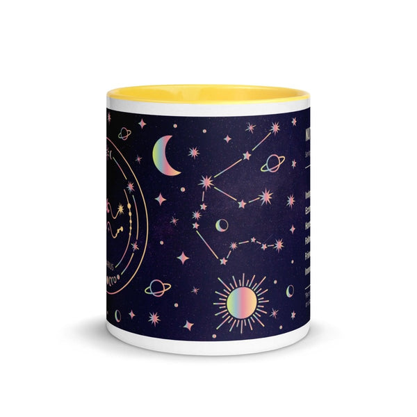 Aquarius Colorful Print Mug - Black - 11 oz - ArtyKoala