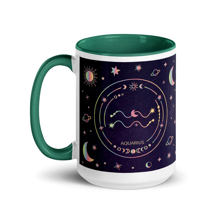 Aquarius Mug With Color Inside - ArtyKoala