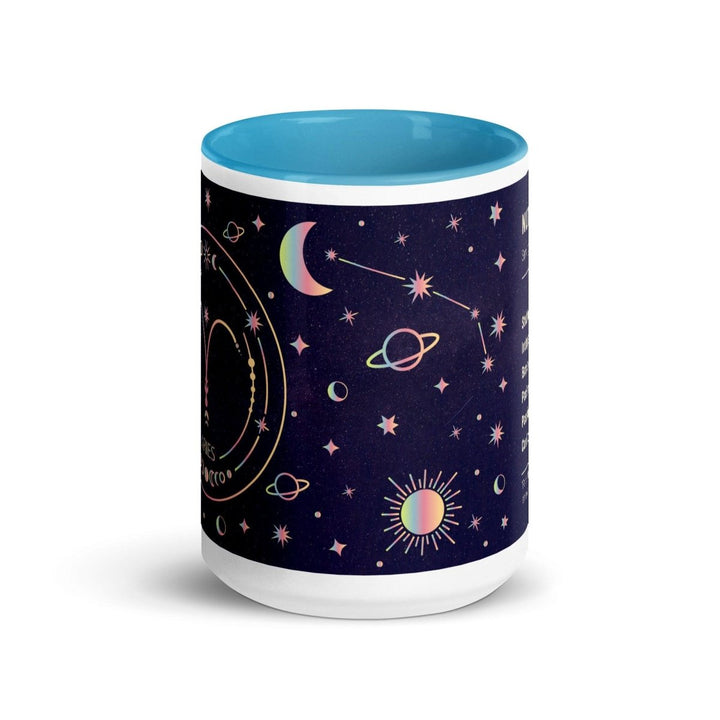 Aries Colorful Print Mug - Blue - 15 oz - ArtyKoala