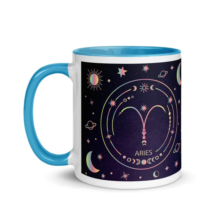 Aries Colorful Print Mug - Blue - 11 oz - ArtyKoala