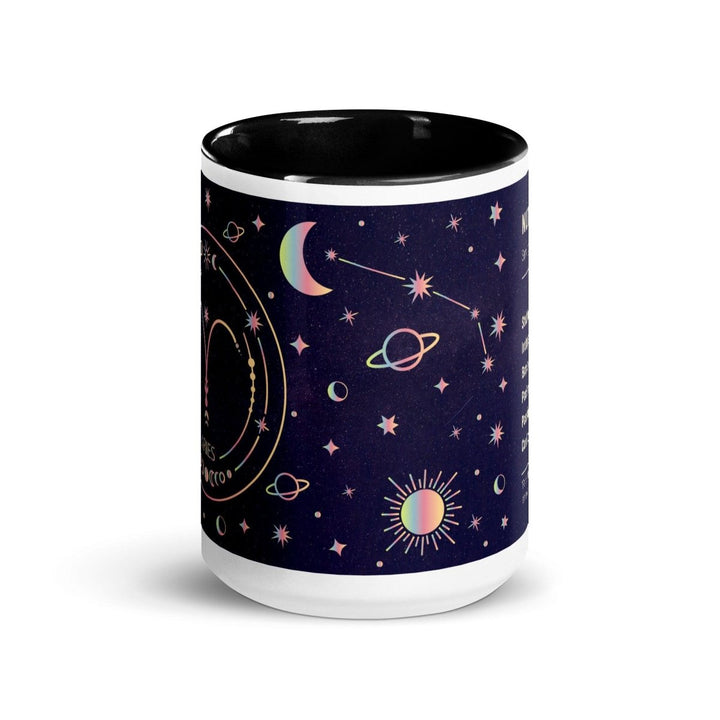 Aries Colorful Print Mug - Black - 15 oz - ArtyKoala