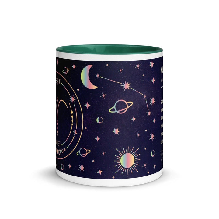Aries Colorful Print Mug - Dark green - 11 oz - ArtyKoala