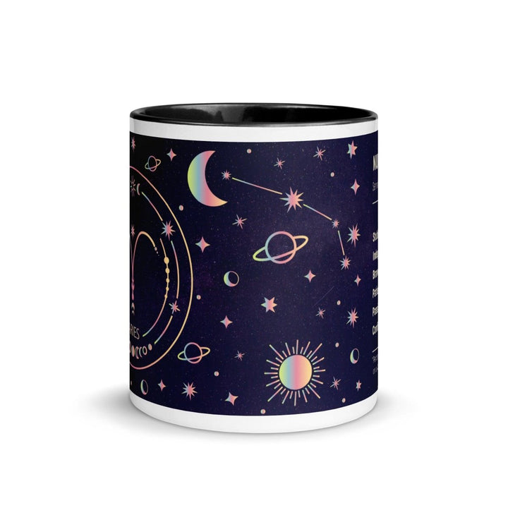 Aries Colorful Print Mug - Black - 11 oz - ArtyKoala
