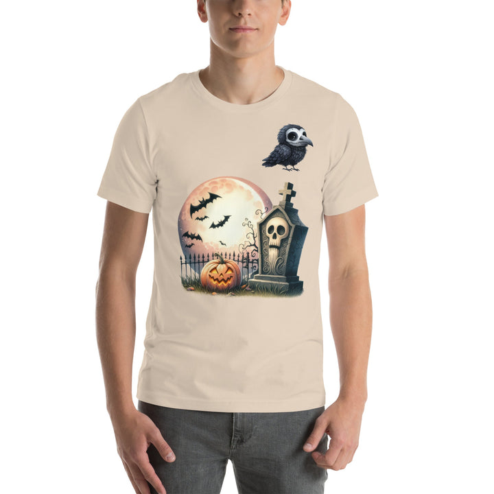 Bat Tomb and Crow Unisex Premium Halloween T-shirt - ArtyKoala