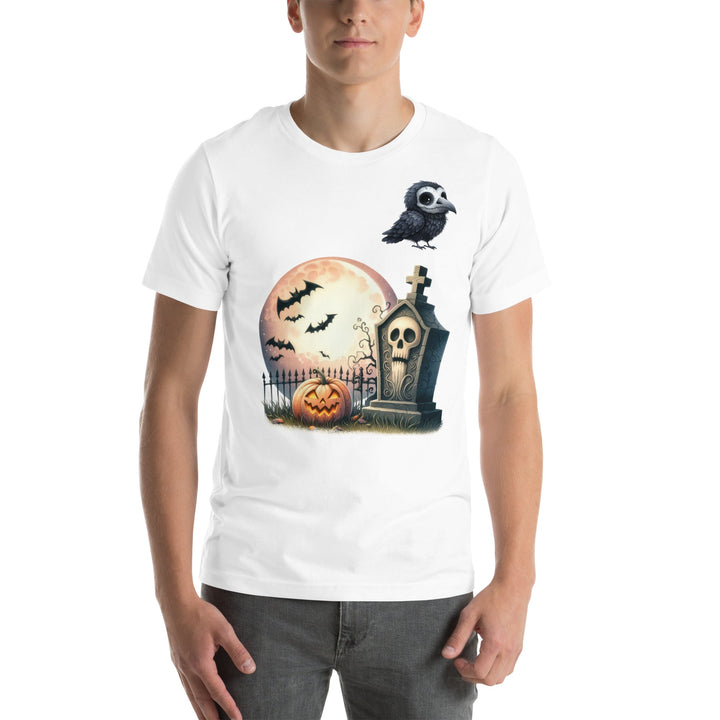 Bat Tomb and Crow Unisex Premium Halloween T-shirt - ArtyKoala