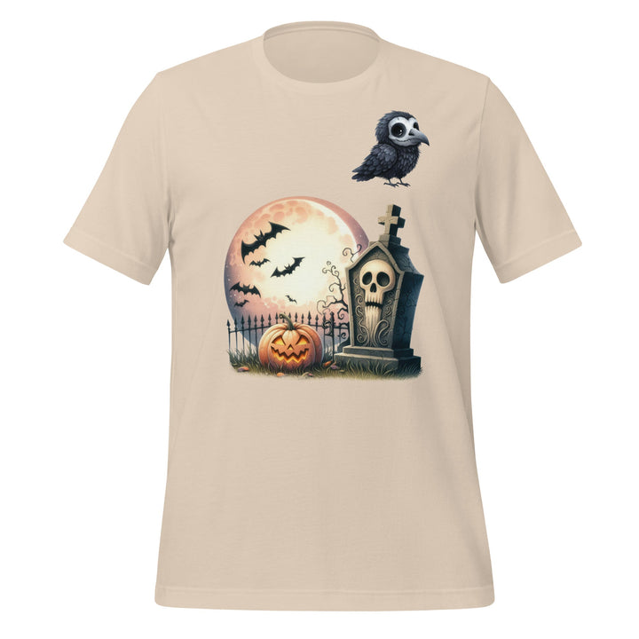 Bat Tomb and Crow Unisex Premium Halloween T-shirt - Soft Cream / S - ArtyKoala