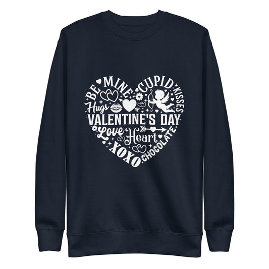 Be Mine Cupid Graphic Sweatshirt - Navy Blazer - S - ArtyKoala