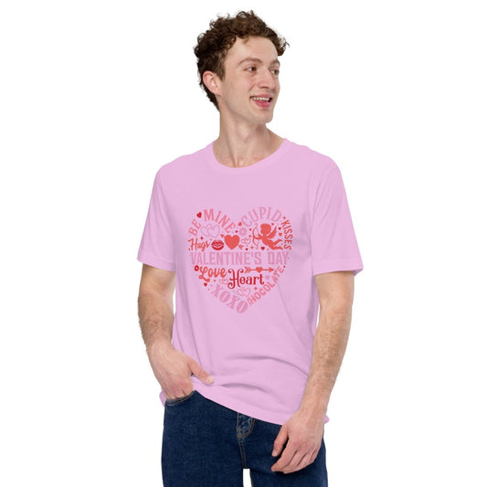 Be Mine Cupid Unisex Graphic Tee - Lilac - S - ArtyKoala