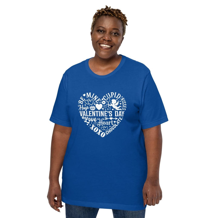 Be Mine Valentine Graphic Tee - True Royal - S - ArtyKoala