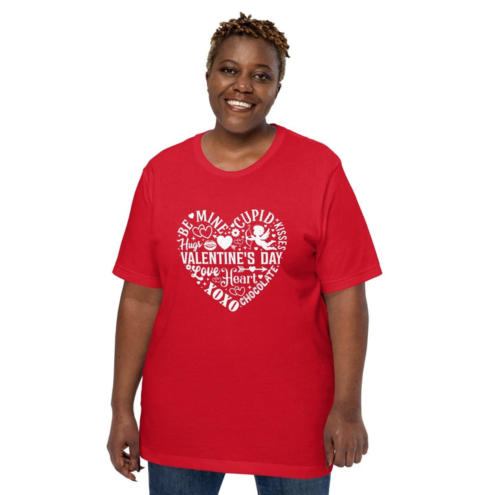 Be Mine Valentine Graphic Tee - Red - XS - ArtyKoala