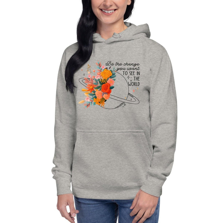Be Positive Graphic Hoodie - Carbon Grey - S - ArtyKoala