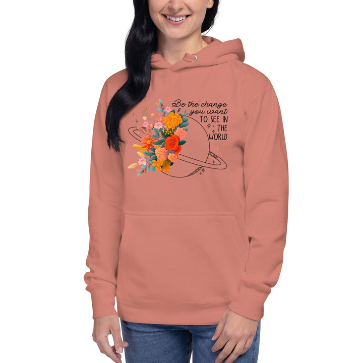 Be Positive Premium Women Hoodie - Dusty Rose / S - ArtyKoala