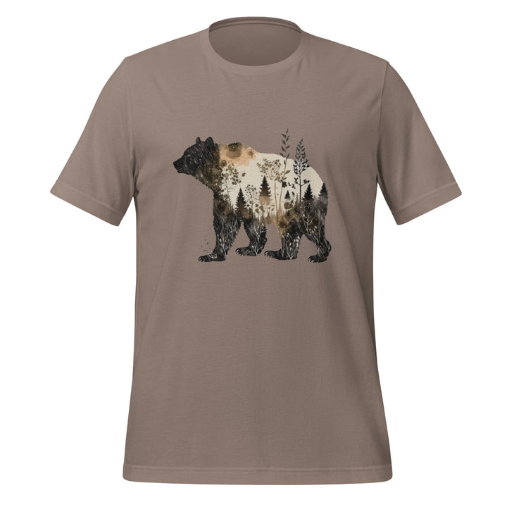 Bear and Nature Premium Unisex T-shirt - Pebble / S - ArtyKoala