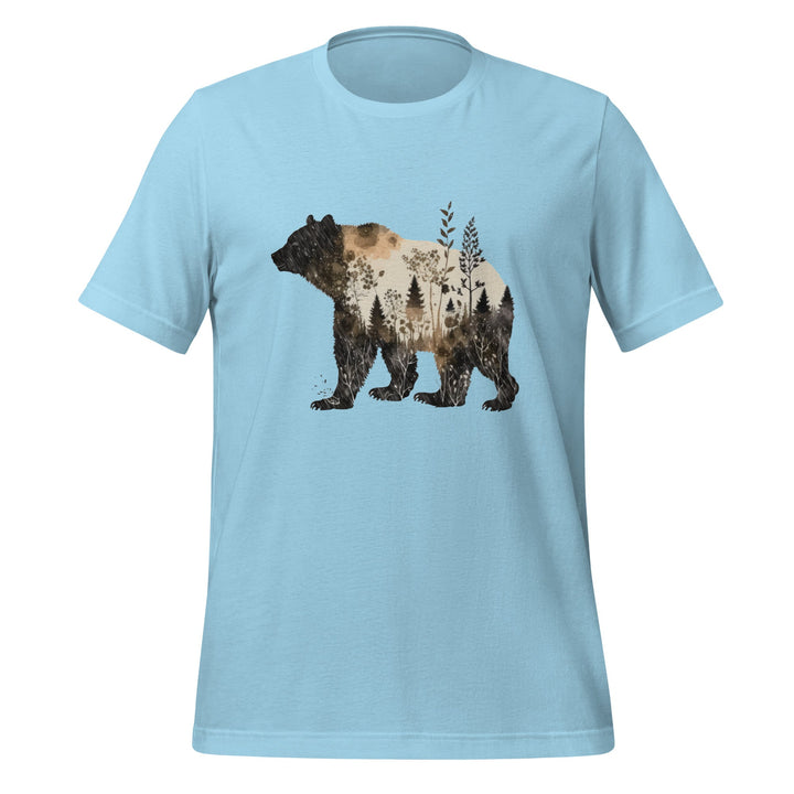 Bear and Nature Premium Unisex T-shirt - Ocean Blue / S - ArtyKoala