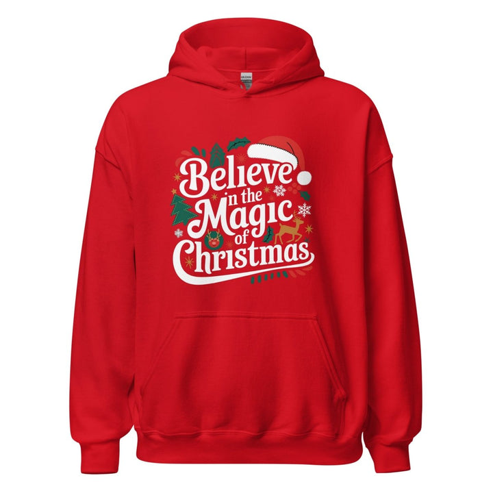 Believe in Christmas Magic Graphic Hoodie - Red - S - ArtyKoala