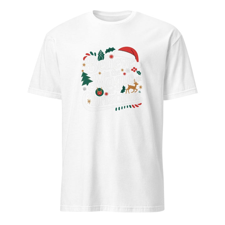 Believe in Christmas Magic Graphic Tee - White - S - ArtyKoala