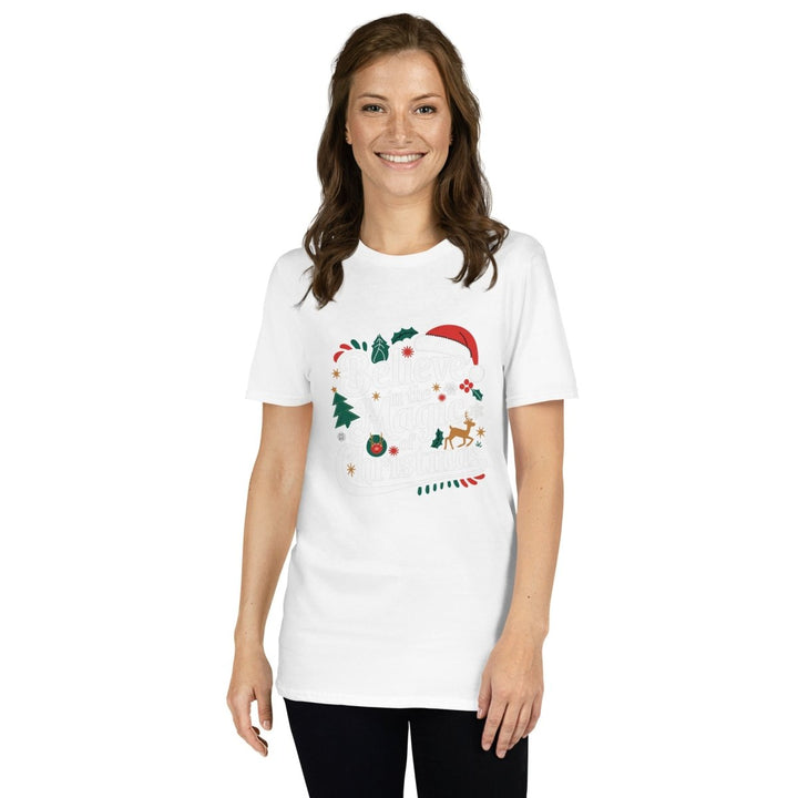 Believe in Christmas Magic Graphic Tee - Navy - S - ArtyKoala
