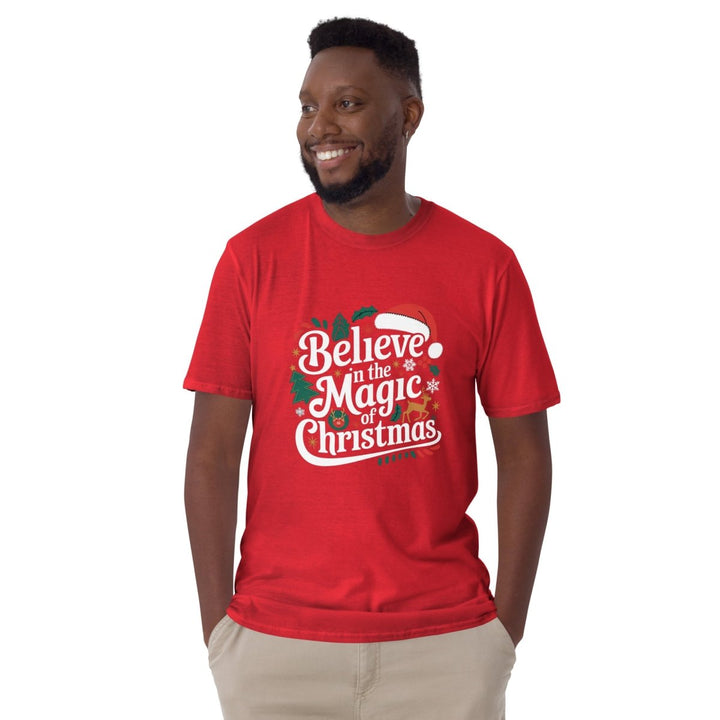 Believe in Christmas Magic Graphic Tee - Red - S - ArtyKoala