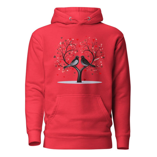 Beloved Birds Graphic Hoodie - Team Red - S - ArtyKoala