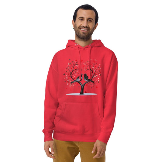 Beloved Birds Graphic Hoodie - Team Red - S - ArtyKoala