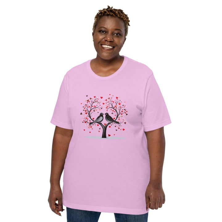 Beloved Birds Graphic Tee - Lilac - S - ArtyKoala
