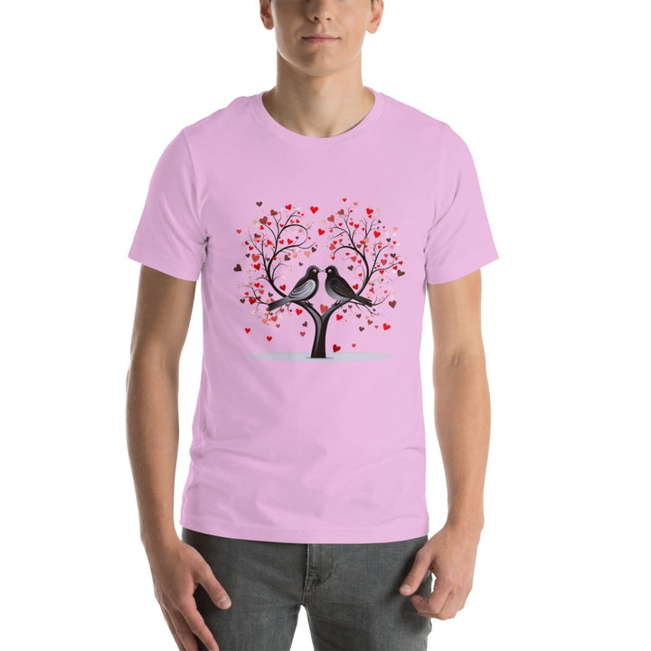 Beloved Birds Graphic Tee - Lilac - S - ArtyKoala