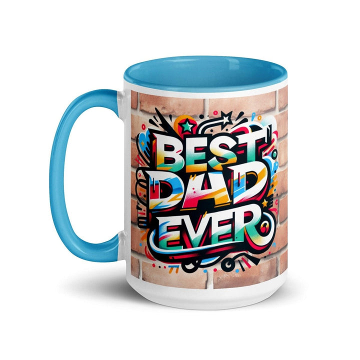 Best Cool Dad Colorful Print Mug - Blue - 15 oz - ArtyKoala