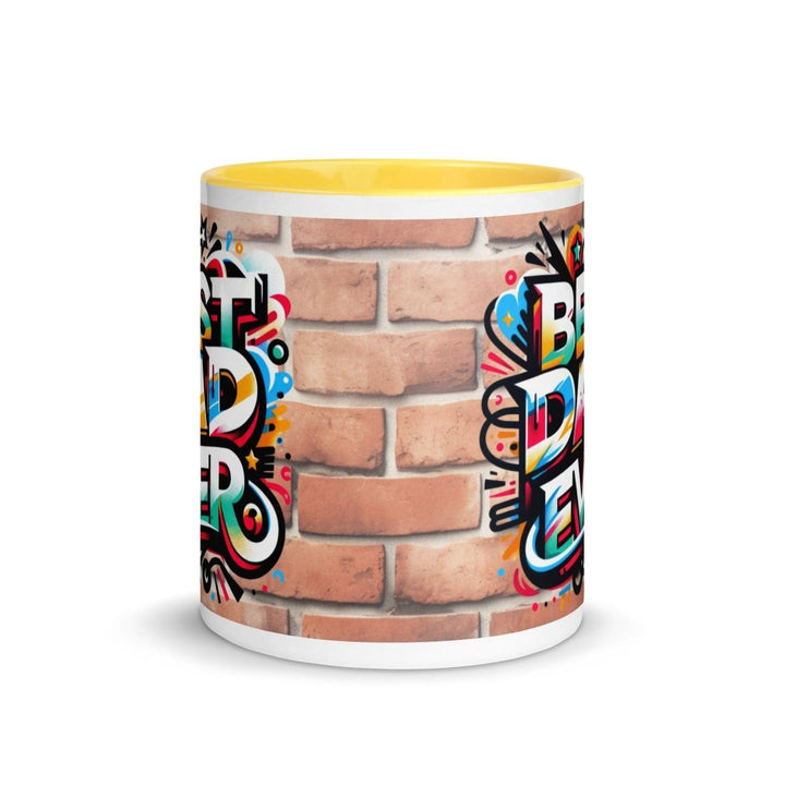 Best Cool Dad Colorful Print Mug - Yellow - 11 oz - ArtyKoala