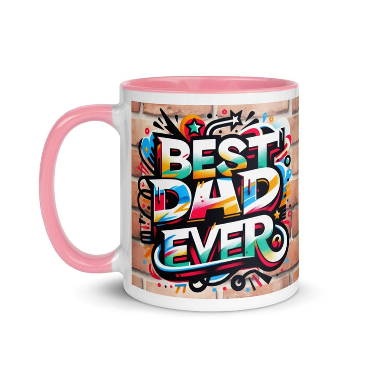 Best Cool Dad Colorful Print Mug - Pink - 11 oz - ArtyKoala