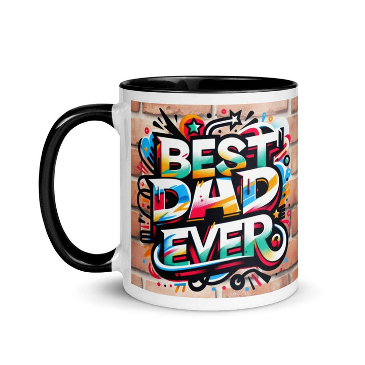 Best Cool Dad Colorful Print Mug - Black - 11 oz - ArtyKoala