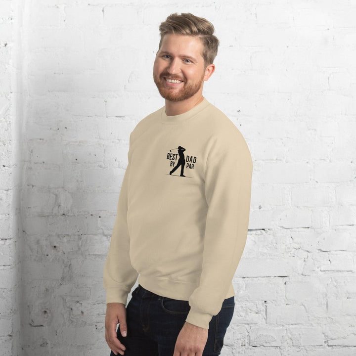 Best Dad By Par Black Graphic Sweatshirt - Sand - S - ArtyKoala