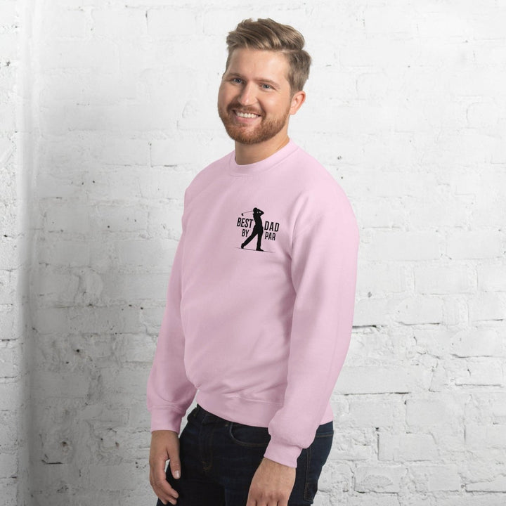 Best Dad By Par Black Graphic Sweatshirt - Light Pink - S - ArtyKoala