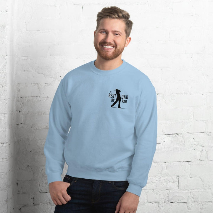 Best Dad By Par Black Graphic Sweatshirt - Light Blue - S - ArtyKoala