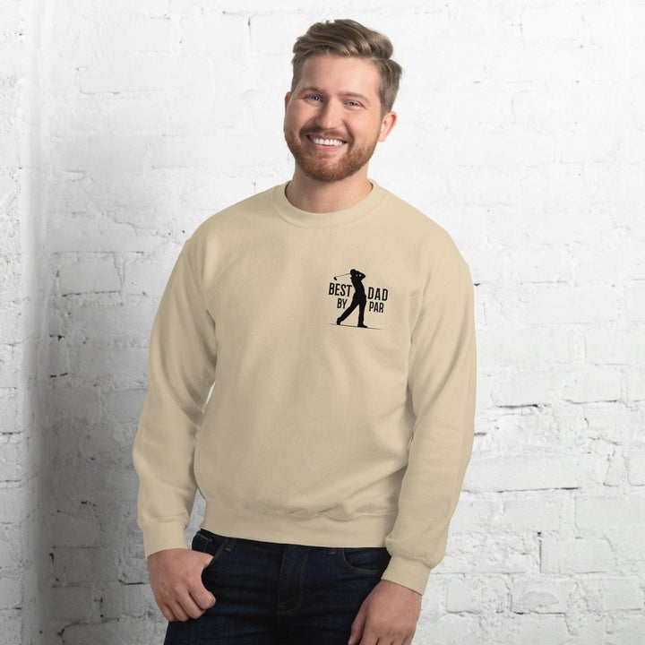 Best Dad By Par Black Graphic Sweatshirt - Sand - S - ArtyKoala