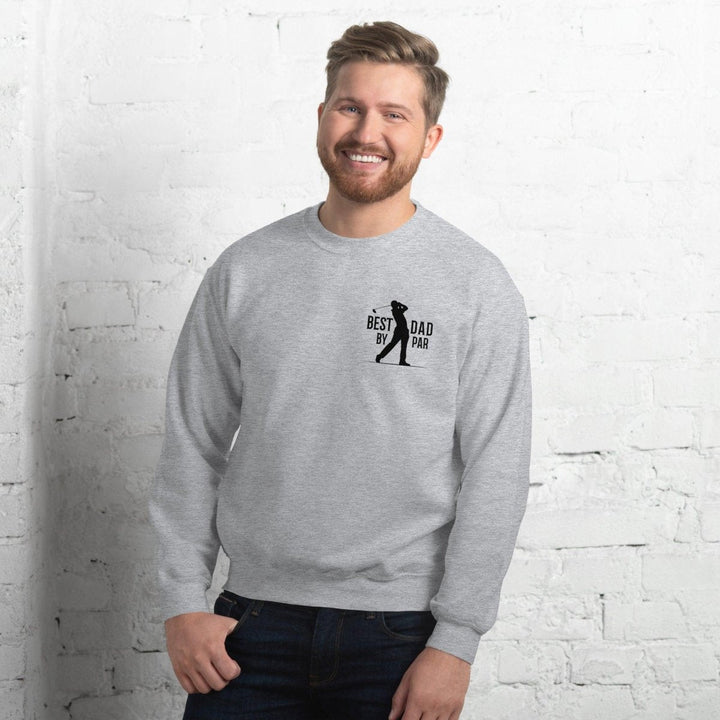 Best Dad By Par Black Graphic Sweatshirt - Sport Grey - S - ArtyKoala