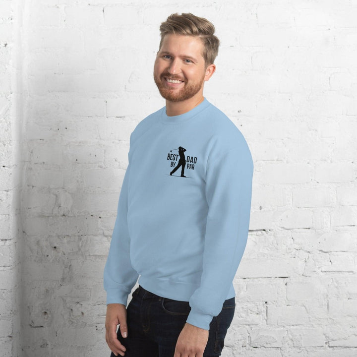 Best Dad By Par Black Graphic Sweatshirt - Light Blue - S - ArtyKoala