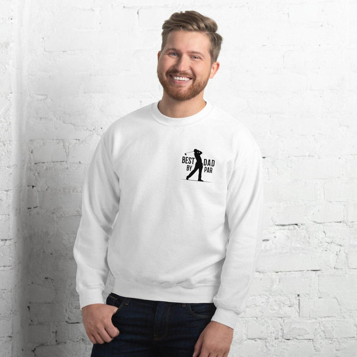 Best Dad By Par Black Graphic Sweatshirt - White - S - ArtyKoala