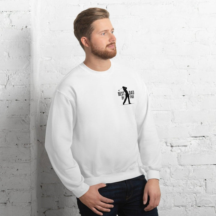 Best Dad By Par Black Graphic Sweatshirt - White - S - ArtyKoala