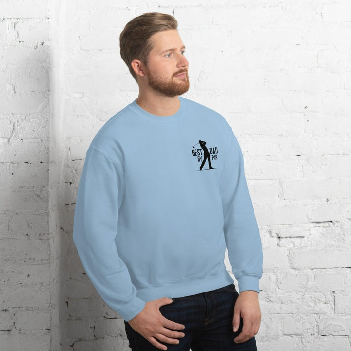 Best Dad By Par Black Graphic Sweatshirt - Light Blue - S - ArtyKoala