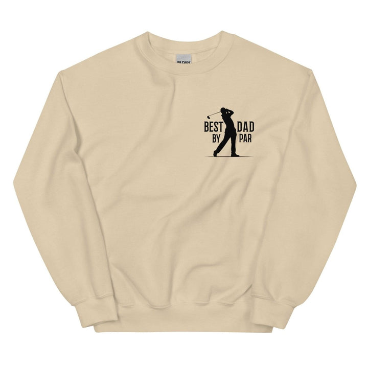Best Dad By Par Black Graphic Sweatshirt - Sand - S - ArtyKoala