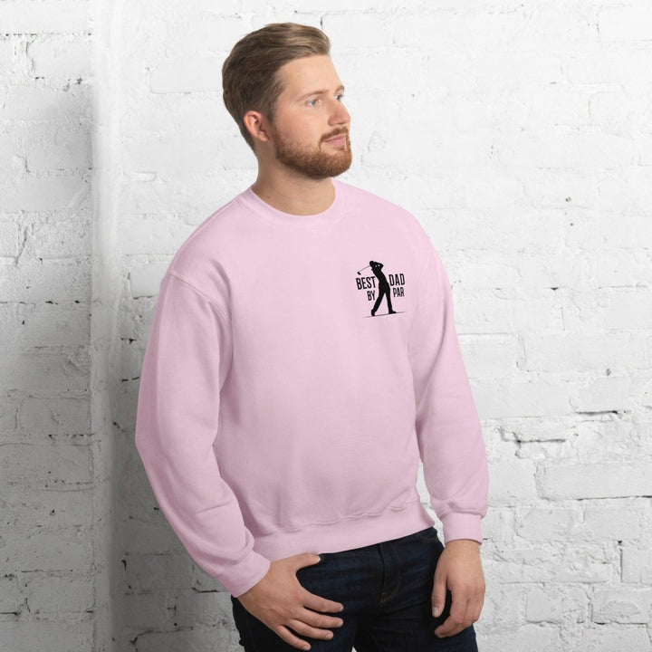 Best Dad By Par Black Graphic Sweatshirt - Light Pink - S - ArtyKoala