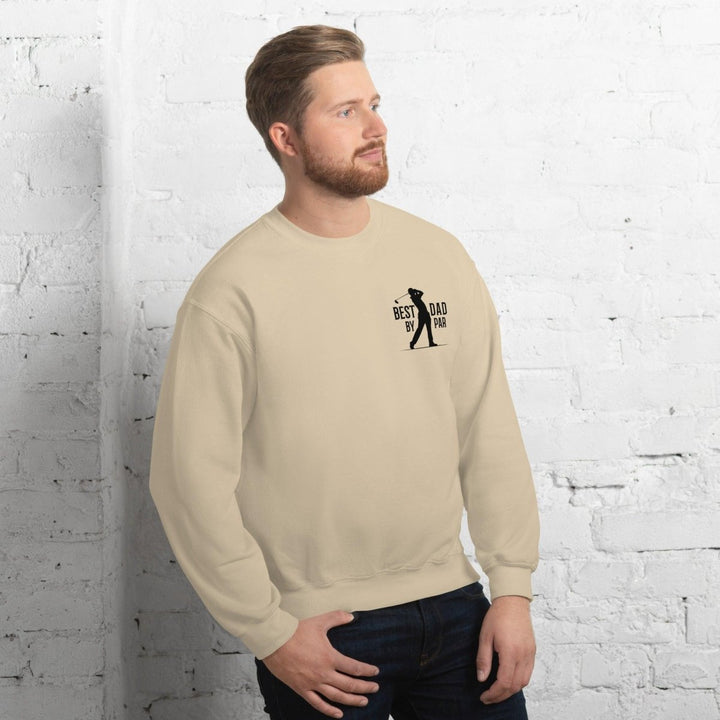 Best Dad By Par Black Graphic Sweatshirt - Sand - S - ArtyKoala